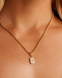 gorjana Vintage Alphabet Parker Charm 18k Gold Plated New