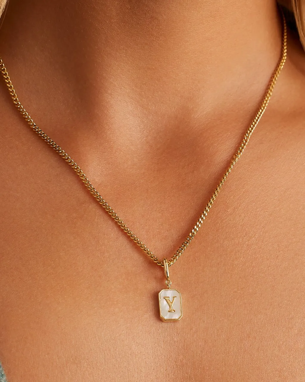 gorjana Vintage Alphabet Parker Charm 18k Gold Plated New