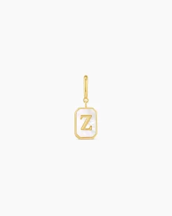 gorjana Vintage Alphabet Parker Charm 18k Gold Plated New