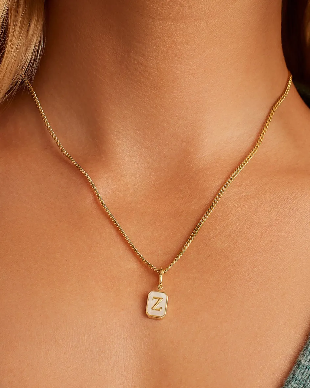 gorjana Vintage Alphabet Parker Charm 18k Gold Plated New
