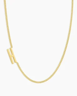 gorjana Wilder Alphabet Necklace 18k Gold Plated Fashion