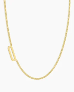 gorjana Wilder Alphabet Necklace 18k Gold Plated Fashion
