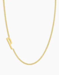 gorjana Wilder Alphabet Necklace 18k Gold Plated Fashion