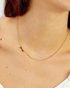 gorjana Wilder Alphabet Necklace 18k Gold Plated Fashion