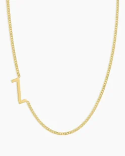 gorjana Wilder Alphabet Necklace 18k Gold Plated Fashion