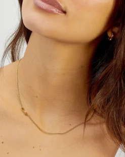 gorjana Wilder Alphabet Necklace 18k Gold Plated Fashion