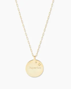 gorjana Zodiac Necklace 18k Gold Plated Outlet