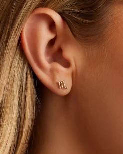 gorjana Zodiac Single Stud 18k Gold Plated Hot
